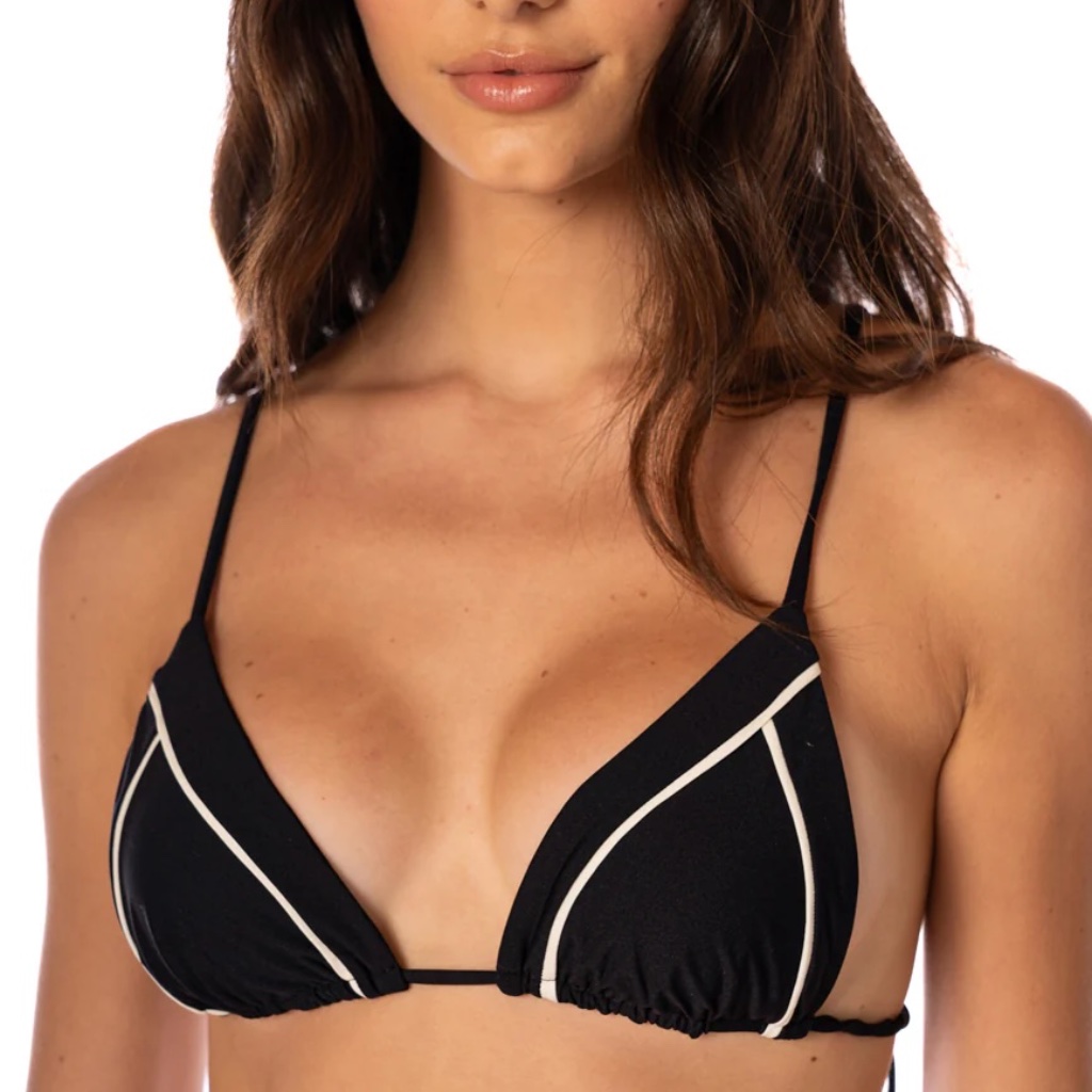 Maaji Midnight Black Balming Sliding Triangle Bikini Top Size Large Nwt — image 4 of 8